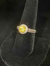 Sterling silver ring with stones(size 8.5)