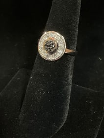 Sterling silver ring with stones(size 6)