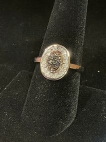 Sterling silver ring with stones(size 8.5)