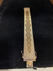 Gold over sterling bracelet(81 grams)