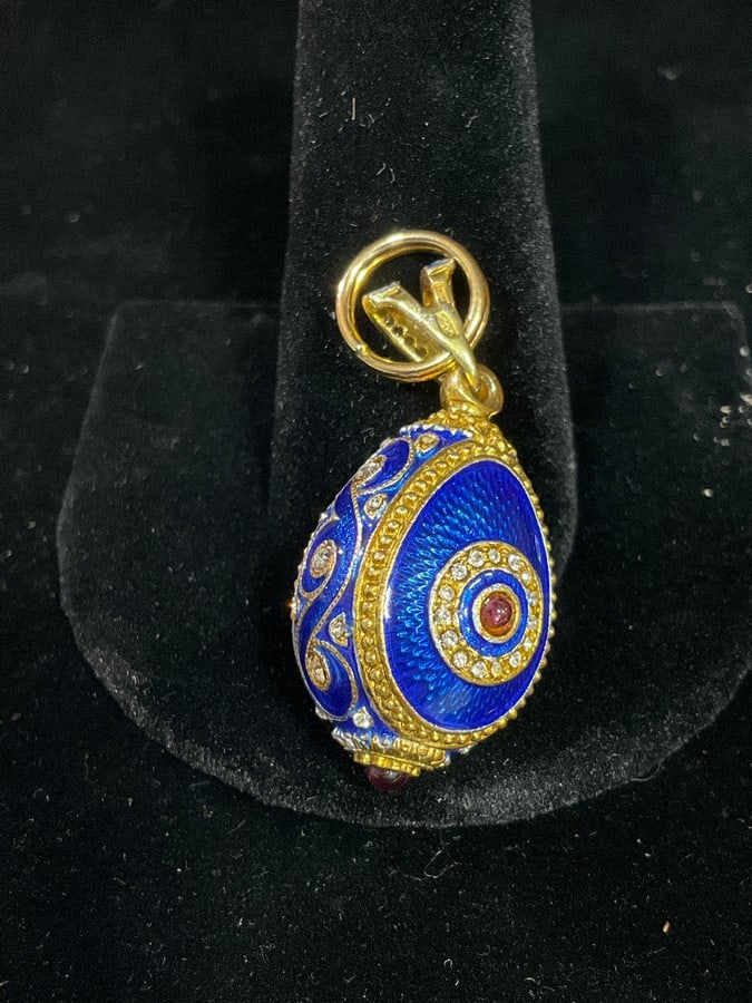 Silver with diamonds russian charm egg: Silver with diamonds russian charm egg