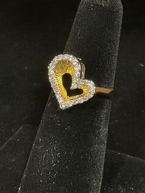 Sterling silver ring with stones(size 6)