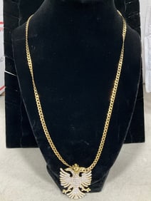 Austrian diamond and crystal sterling necklace and chain