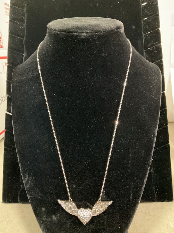 Sterling with diamond necklace: Sterling with diamond necklace