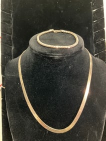 Sterling necklace and bracelet(20 grams)