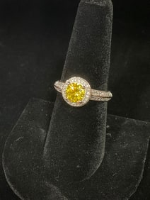 Sterling silver ring with stones(size 8)