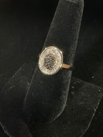 Sterling silver ring with stones(size 8)