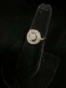 Sterling silver ring with stones(size 6)