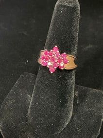 Sterling silver ring with stones(size 7)