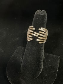 Sterling silver ring with stones(size 5.5)