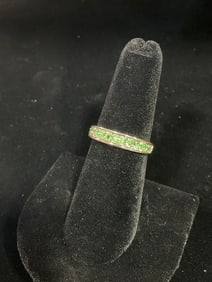 Sterling silver ring with stones(size 7)