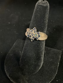 Sterling silver ring with stones(size 7)