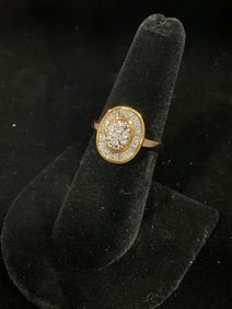 Sterling silver ring with stones(size 7)