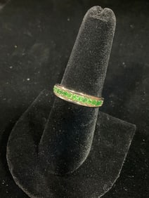 Sterling silver ring with stones(size 8)