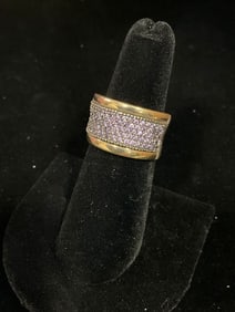 Sterling silver ring with stones(size 6)