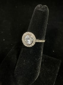 Sterling silver ring with stones(size 6)