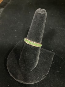 Sterling silver ring with stones(size 8)