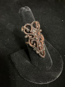 Sterling silver ring with stones(size 9)