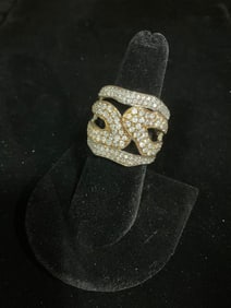 Sterling silver ring with stones(size 7)