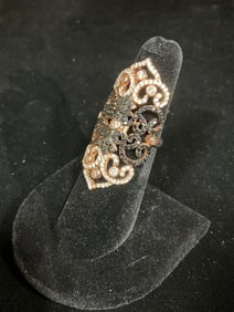 Sterling silver ring with stones(size 6)