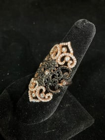 Sterling silver ring with stones(size 8)