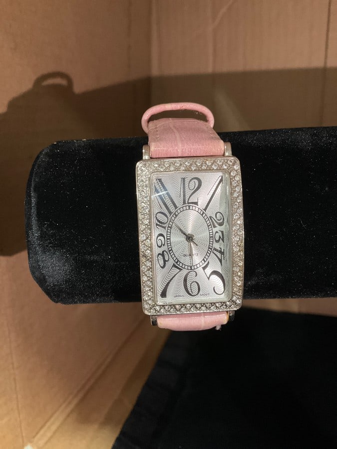 Alessandra Olla Lady princess watch with pink leather strap: Alessandra Olla Lady princess watch with pink leather strap