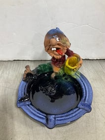 Handmade ashtray by artist Robert Karlinsey(4.5in.tall)