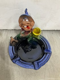Handmade ashtray by artist Robert Karlinsey(4.5in.tall)