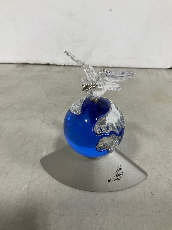 Swarovski Crystal Planet Millennium edition figurine signed Anton Hirzinger(4.75in.tall): Swarovski Crystal Planet Millennium edition figurine signed Anton Hirzinger(4.75in.tall)
