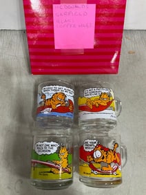 McDonald;s Garfield glass coffee mugs(3.5in.tall)