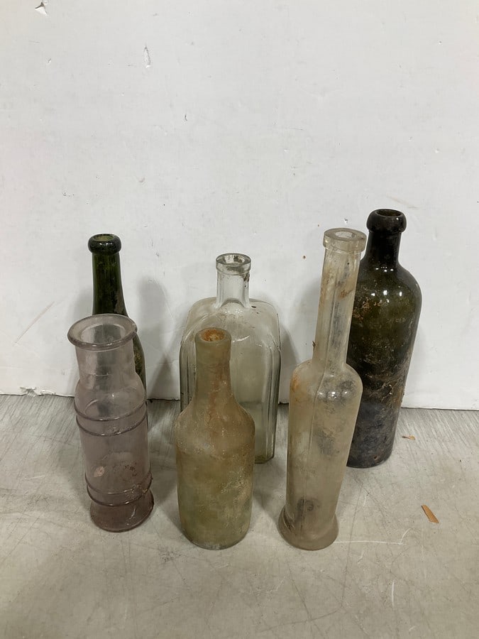 Vintage glass bottles(medicinal and more-10in.tallest) (1 of 1)