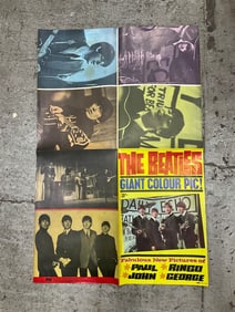 The Beatles double sided open up poster(19.5in.x29.5in.)