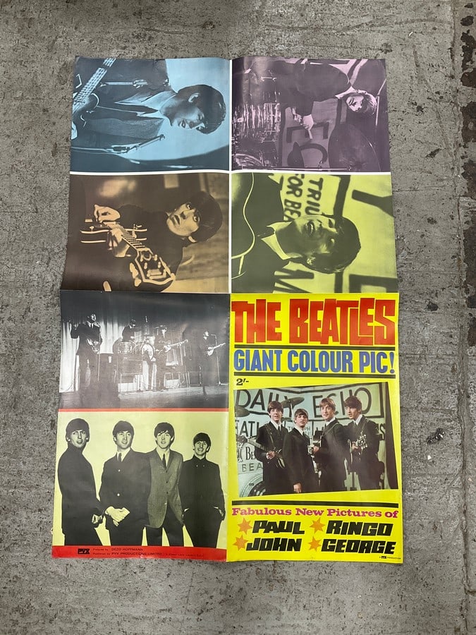 The Beatles double sided open up poster(19.5in.x29.5in.) (1 of 1)