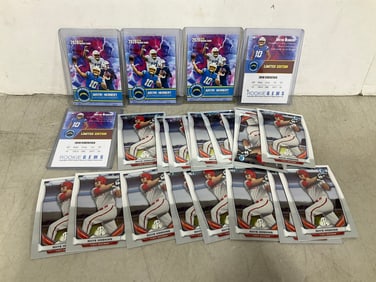 Justin Herbert and Rhys Hoskins Collectible Facsimile Cards