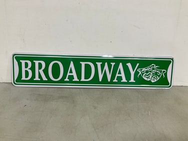 Broadway Metal Sign (5inx24in)