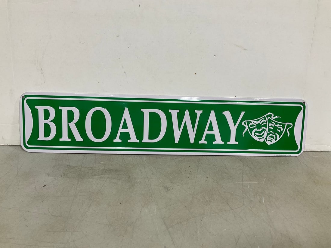 Broadway Metal Sign (5inx24in): Broadway Metal Sign (5inx24in)