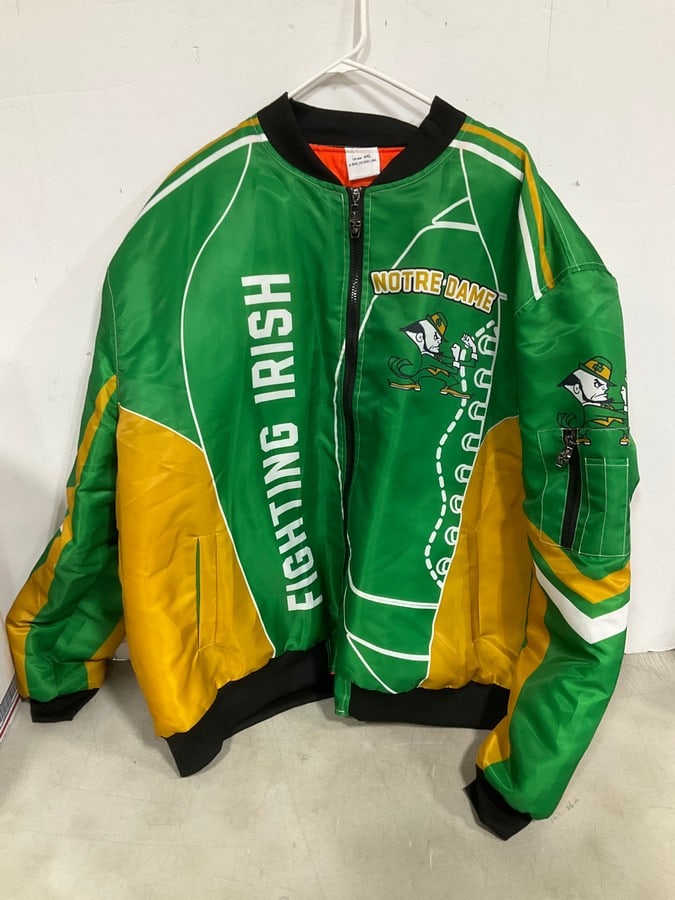 Notre Dame Zip Up Jacket(Size: 4XL): Notre Dame Zip Up Jacket(Size: 4XL)