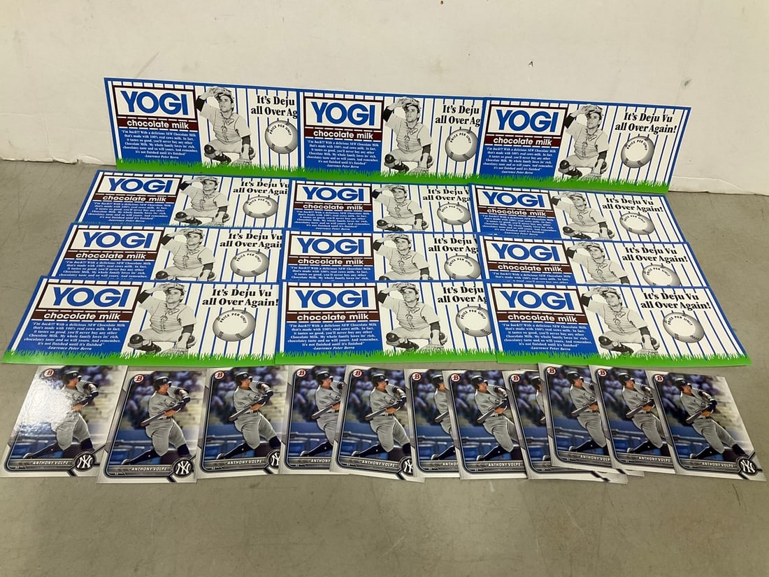 Yogi Chocolate Milk Advertisements, and Anthony Volpe Cards: Yogi Chocolate Milk Advertisements, and Anthony Volpe Cards