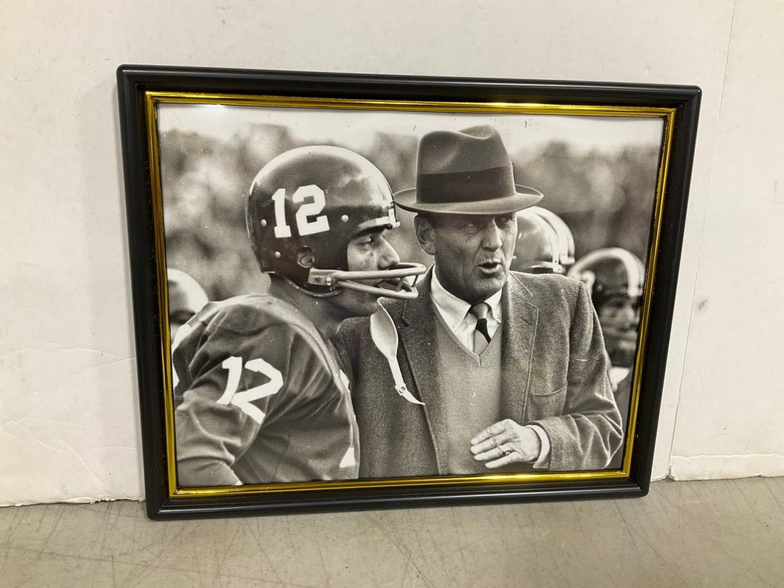 Framed Coach Bryant and Joe Namath Photographic Print (8inx10in) (1 of 1)