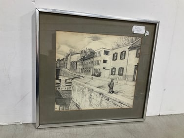 Framed Georgetown Canal, Maryland Art Print (14inx15in)