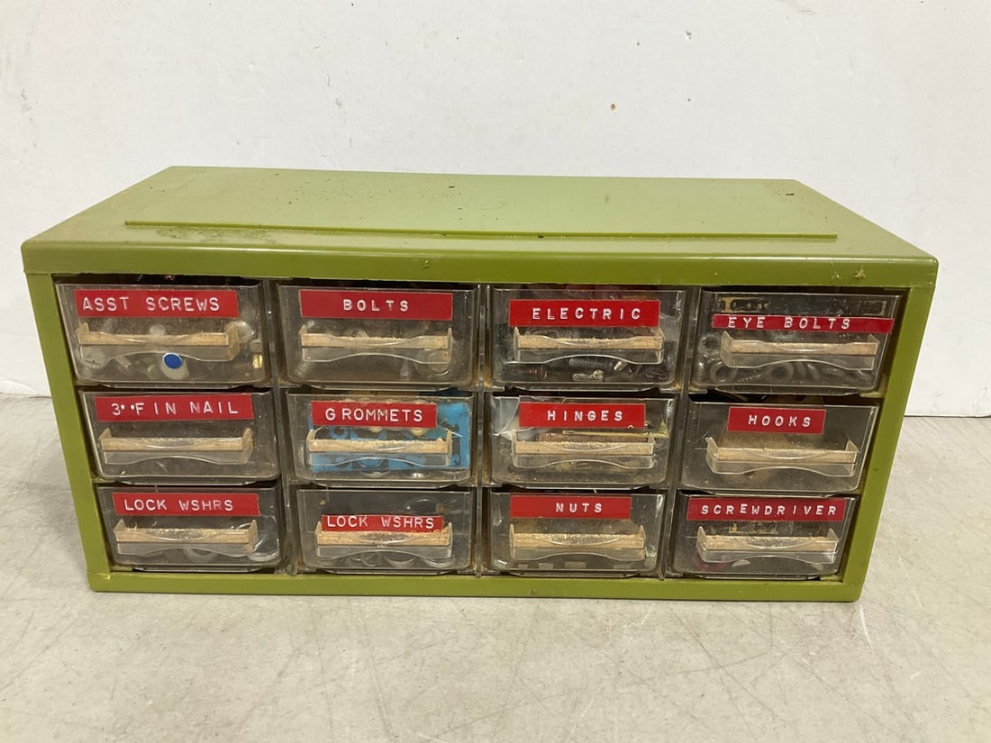 Plastic Organizer with Various Nuts/Bolts and more (1 of 1)