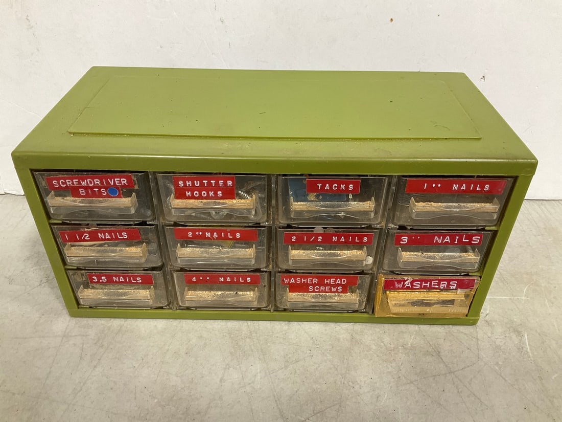 Plastic Organizer with Various Nuts/Bolts and more (1 of 1)