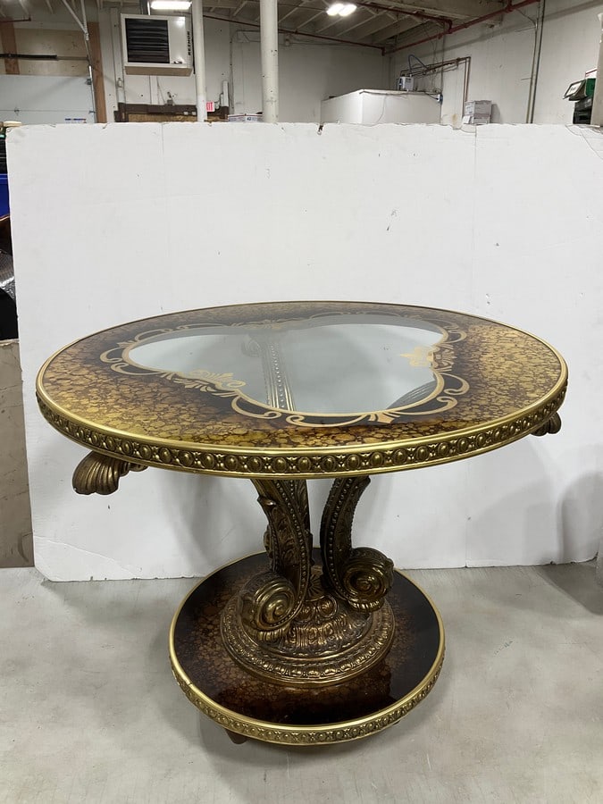 MCM Glass Top Table (23inx28in) (1 of 1)