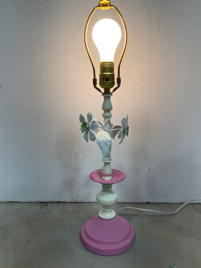 Vintage Metal Flower Lamp (21.5in Tall) (1 of 1)