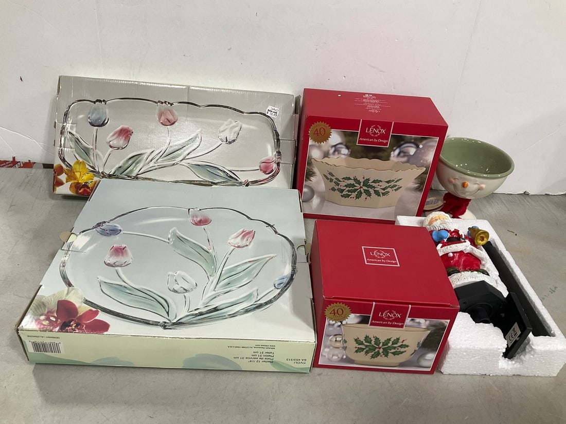 Lenox Ceramic Bowls, Floral Glass Plates, and more (1 of 1)