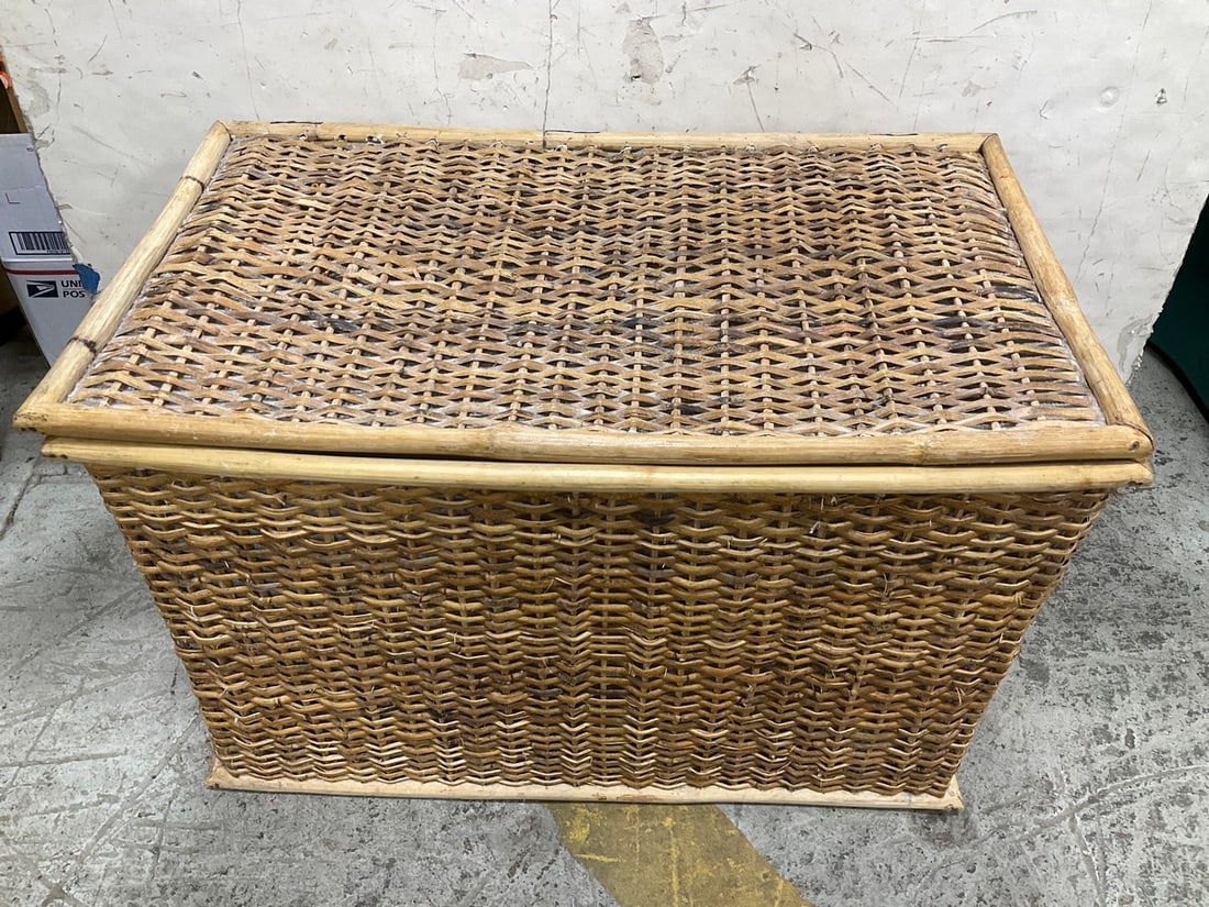 Wooden Wicker Chest (18.5inx28inx16.5) (1 of 1)