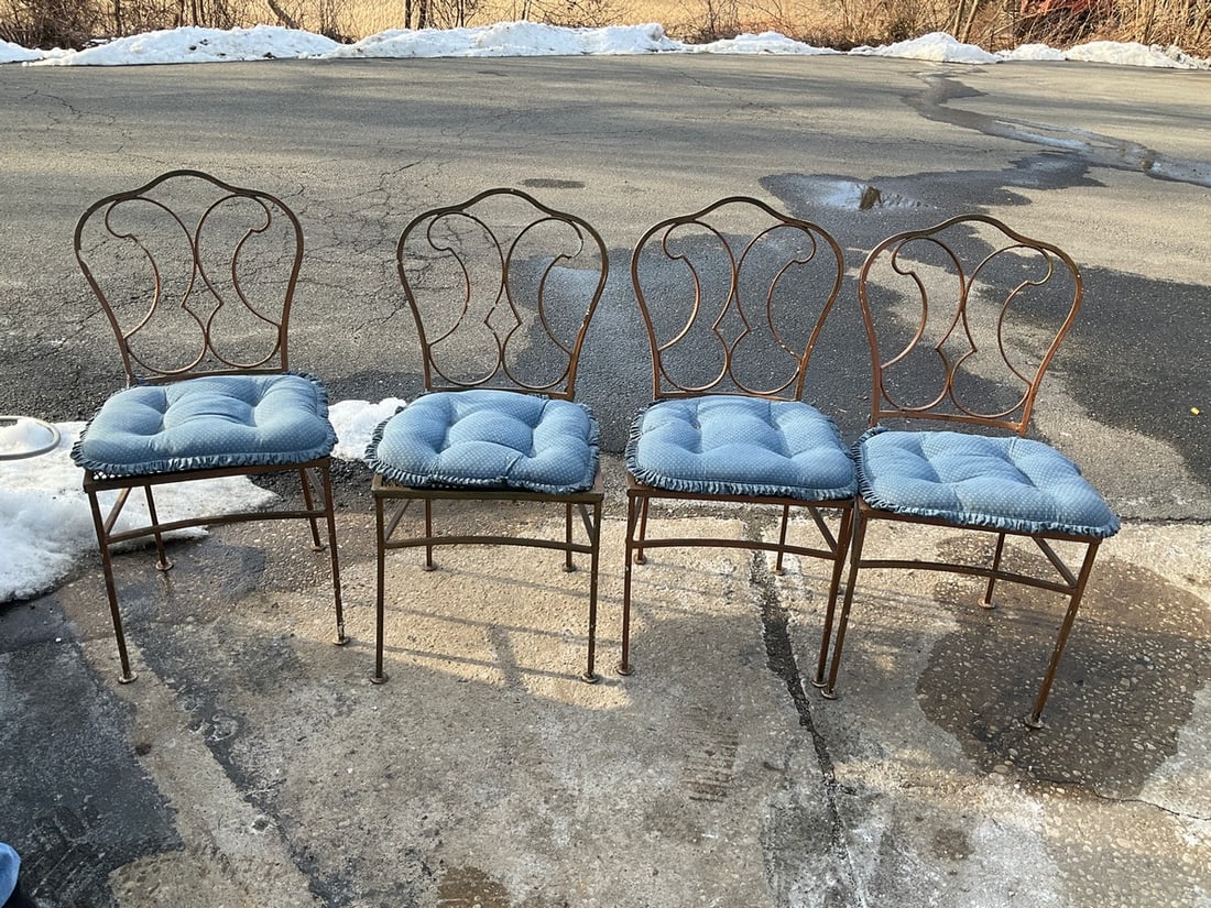 4 Iron Patio Chairs (1 of 1)