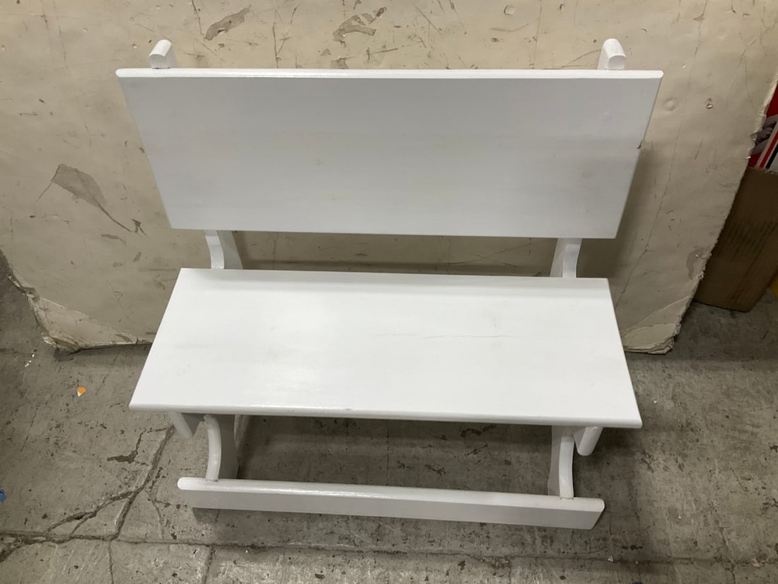 Small White Bench (24inx24inx20in) (1 of 1)