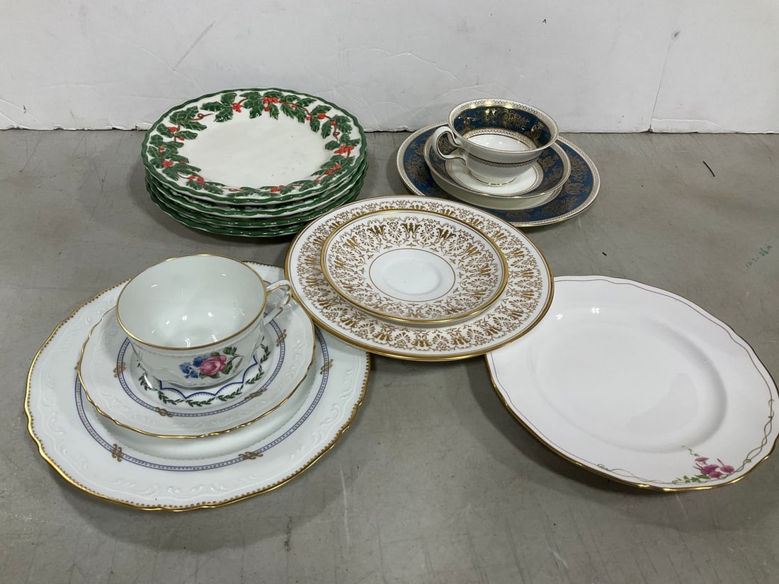 Various Ceramic Plates, and Cups (Royal Tuscan, Limoges, etc) (1 of 1)