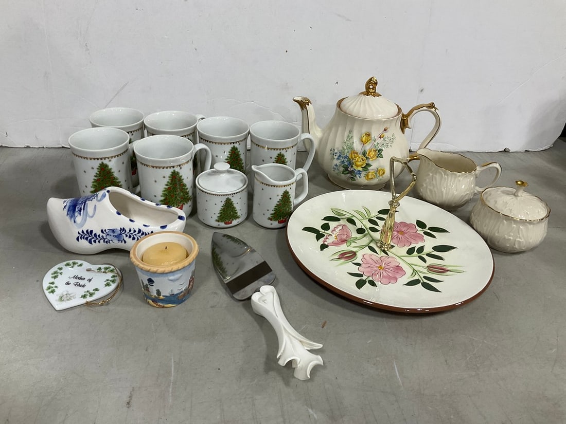 Various Ceramic Cups, Teapot, Serving Platter, and more (1 of 1)